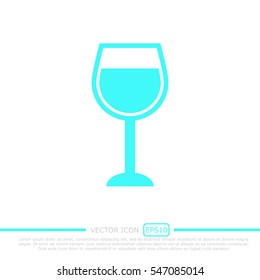 Wine glass vector icon