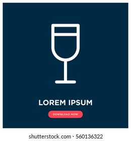 Wine glass vector icon