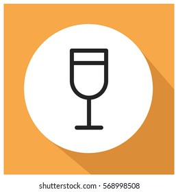 Wine glass vector icon
