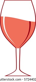 Wine glass vector icon