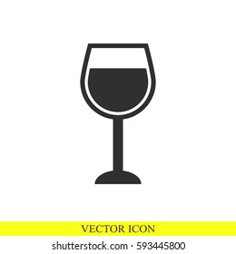 Wine glass vector icon