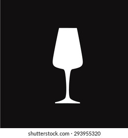 Wine glass vector icon. Alcohol drink symbol.