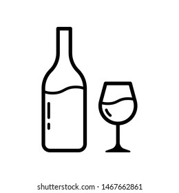 Wine Glass Vector Icon Design Template