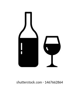 Wine Glass Vector Icon Design Template