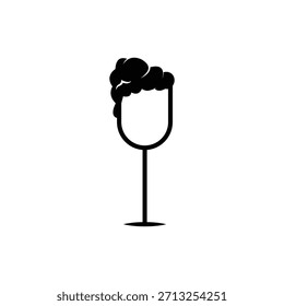 Ilustración de diseño de icono de Vector de vidrio de vino