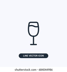 Wine Glass  Vector Icon Design