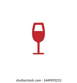wine glass vector icon flat design