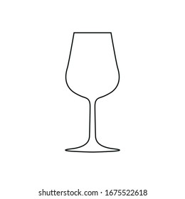 wine glass vector icon in flat style