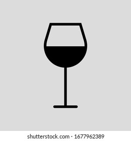 Weinglas-Vektorillustration-Symbol