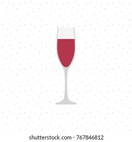 Wine glass. Vector icon. Flat illustration