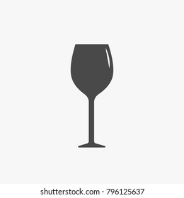 Wine glass vector icon gray eps10