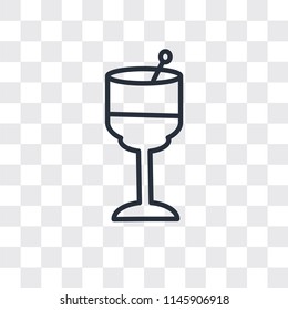 Wine glass vector icon isolated on transparent background, Wine glass logo concept