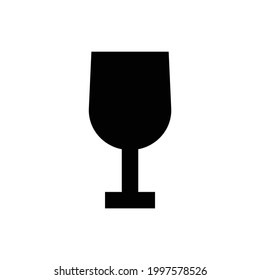 Wine glass vector icon, isolated on white background