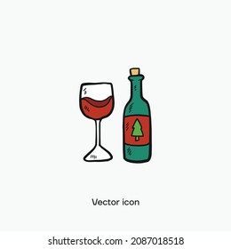 Wine glass vector icon. Premium quality.