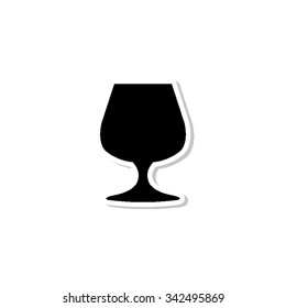 Wine glass - vector icon with shadow