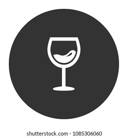 wine glass vector icon sign