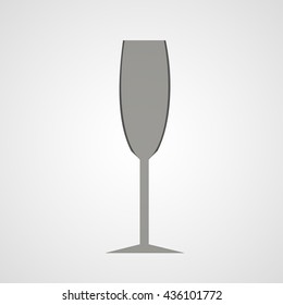 Wine glass vector icon, sign