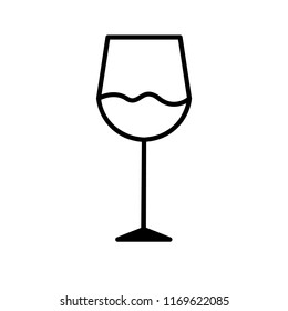 wine glass vector  icon,flat design on white background,esp10