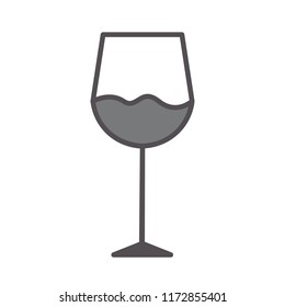 wine glass vector  icon,flat design on white background,esp10