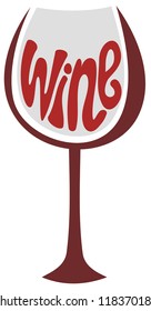 Wine glass vector illustration