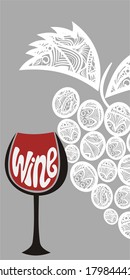Wine glass vector illustration