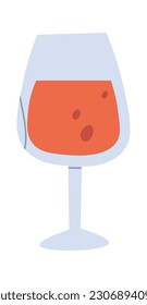 Ilustración Del Vector De Vino En Vidrio