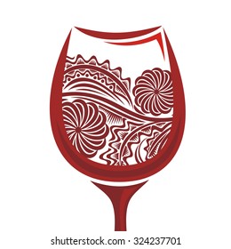 Wine glass vector illustration