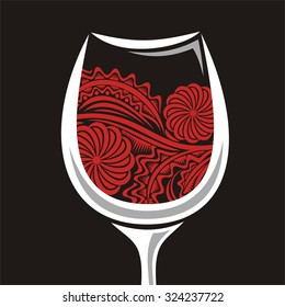 Wine glass vector illustration