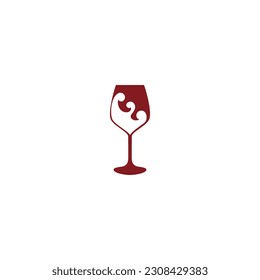 wine glass vector illustration for icon,symbol or logo. wine glass template logo
