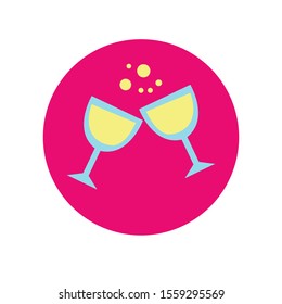 wine glass vector illustration simple clip art