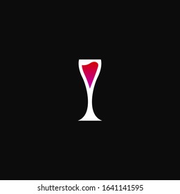Wine glass vector image for web and design