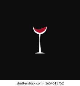 Wine glass vector image for web and design