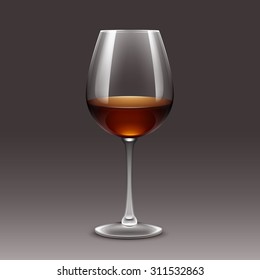 Wine Glass Vector Isolated Transparent