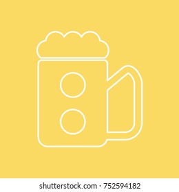 Wine Glass vector line icon. eps-10