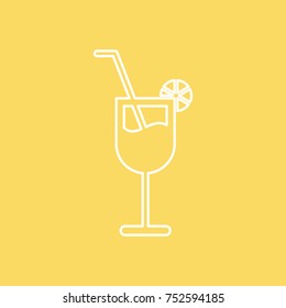 Wine Glass vector line icon. eps-10