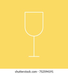 Wine Glass vector line icon. eps-10