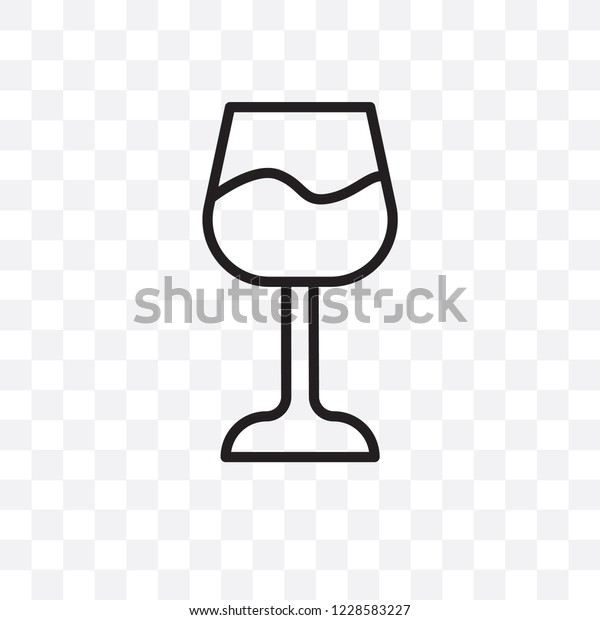 Wine Glass Vector Linear Icon Isolated Stock Vector Royalty Free