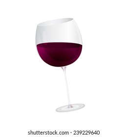 Wine glass vector white background