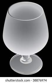 The wine glass. A vector. Without mesh.