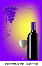 wine and glass violet