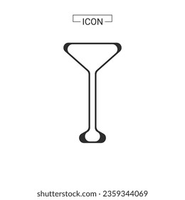 wine glass with water and Line and fill 