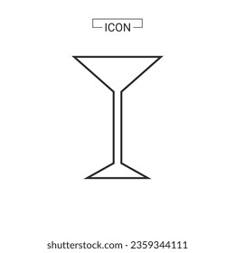 wine glass with water and Line and fill 