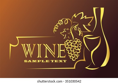 wine, glasse of wine, bottle and grapes
