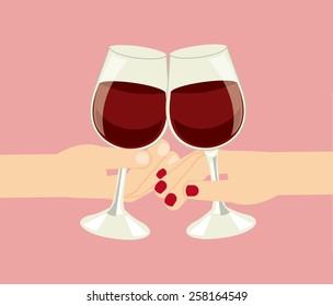 wine glasses design, vector illustration eps10 graphic 
