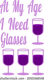 Wine glasses and funny saying