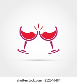 Wine glasses icon