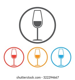 wine glasses icon 