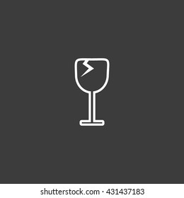 wine glasses, icon