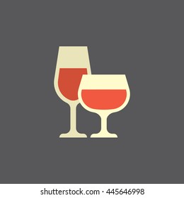 Wine Glasses Icon.
