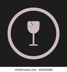 wine glasses, icon